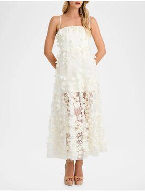 HELSI Audrey Embroidered Floral Applique Midi Dress